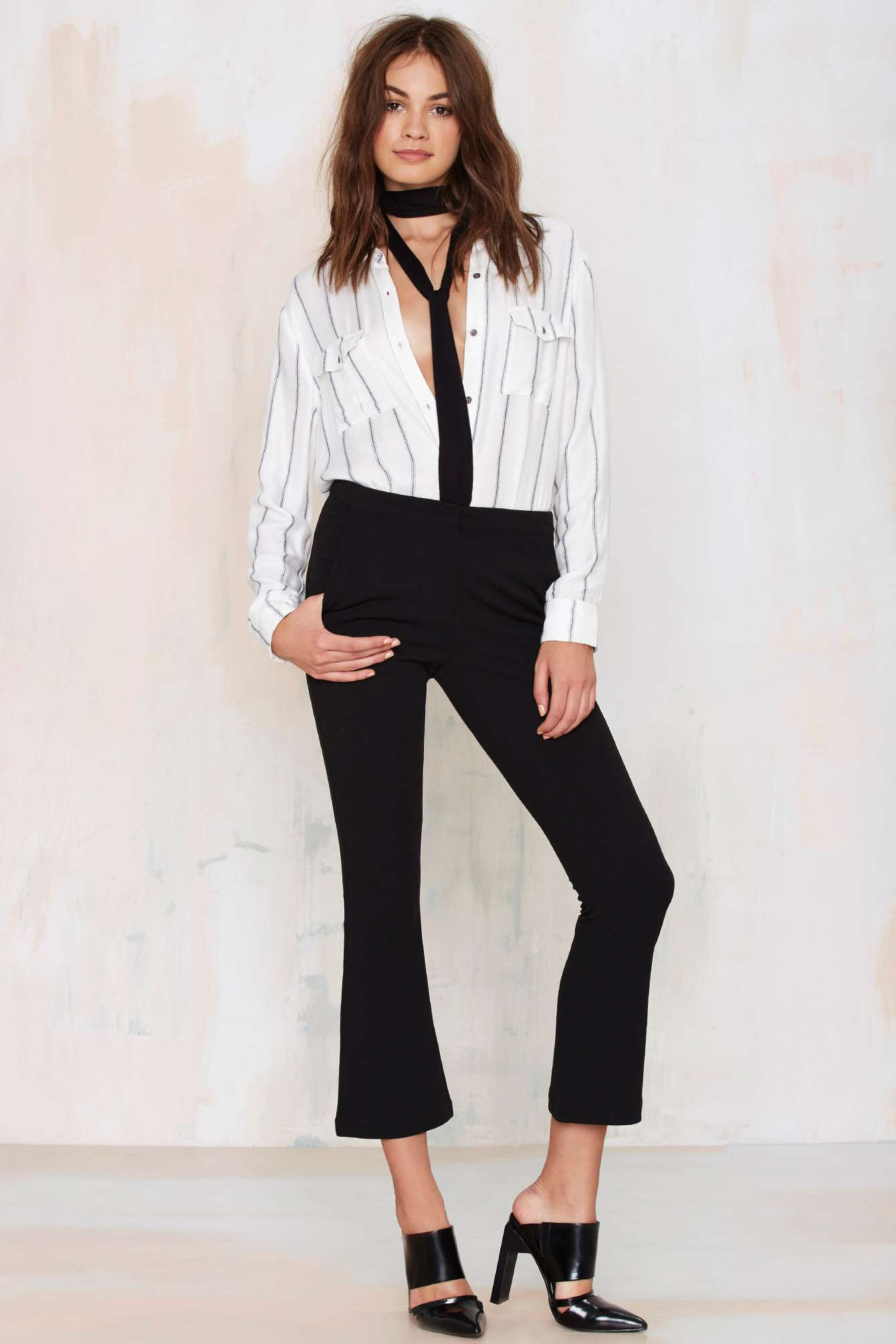 Calça Flare Cropped