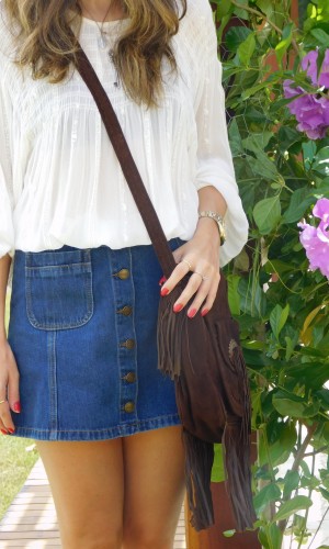 Look do Dia Saia Jeans Gabi May