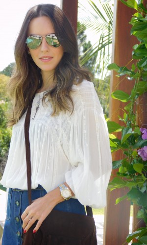 Look do Dia Saia Jeans Gabi May