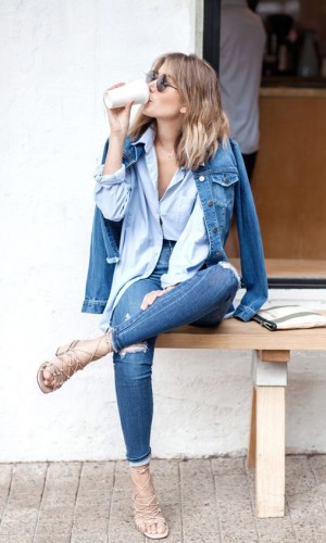 Inspiração Jeans com Jeans