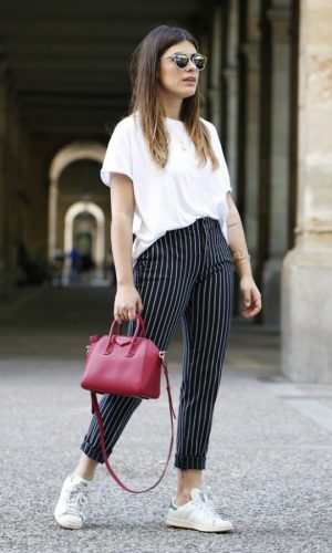 calça listrada, inspiração, look, moda, stripped pants, inspiration, fashion, outfit