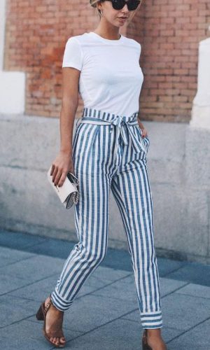 calça listrada, inspiração, look, moda, stripped pants, inspiration, fashion, outfit