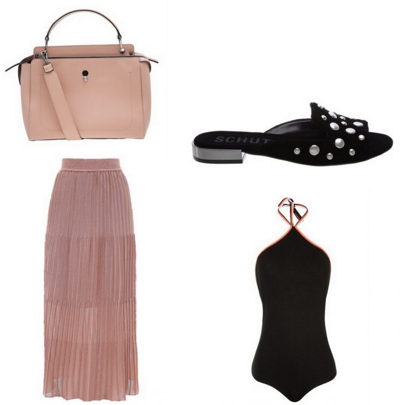 saia midi blush, moda, estilo, tendência, look, item da semana, inspiração, fashion, style, outfit, midi skirt, pleats, inspiration