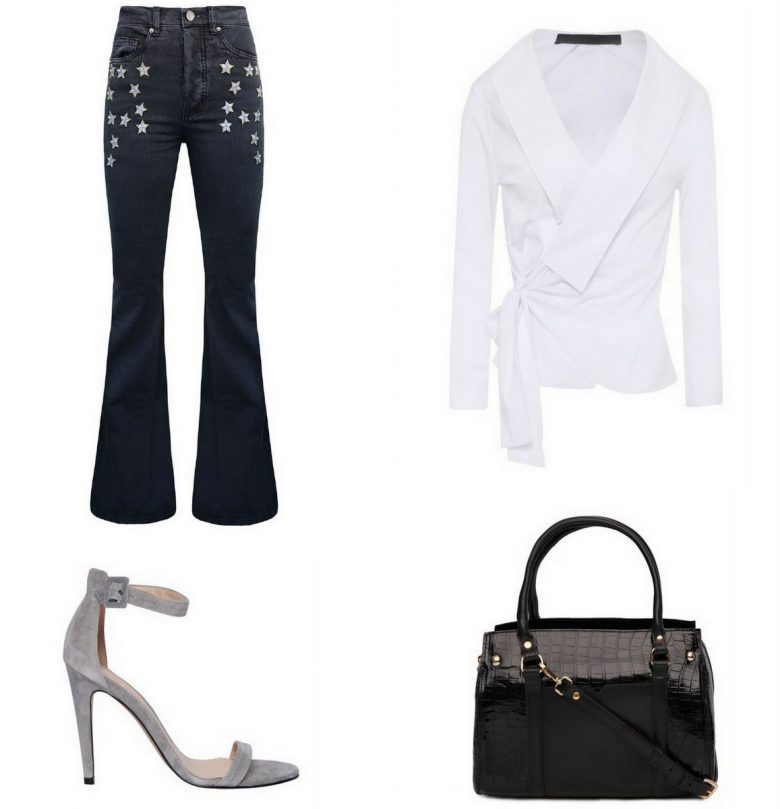 calça flare com estrelas, looks, moda, estilo, estrela, stars, flare pants, outfits, fashion, style