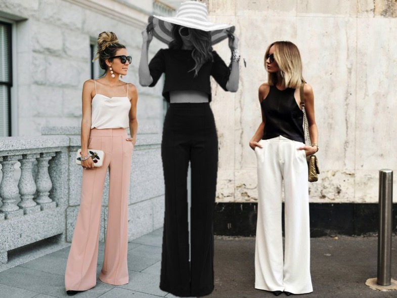 calça pantalona, looks, moda, estilo, inspiração, tendência, wide leg trousers, outfits, fashion, style, inspiration, trend