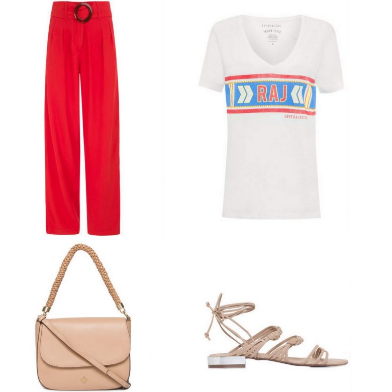 calça pantalona vermelha, moda, estilo, tendência, inspiração, looks, item da semana, item of the week, wide leg pants, fashion, style, inspiration, trend, outfits