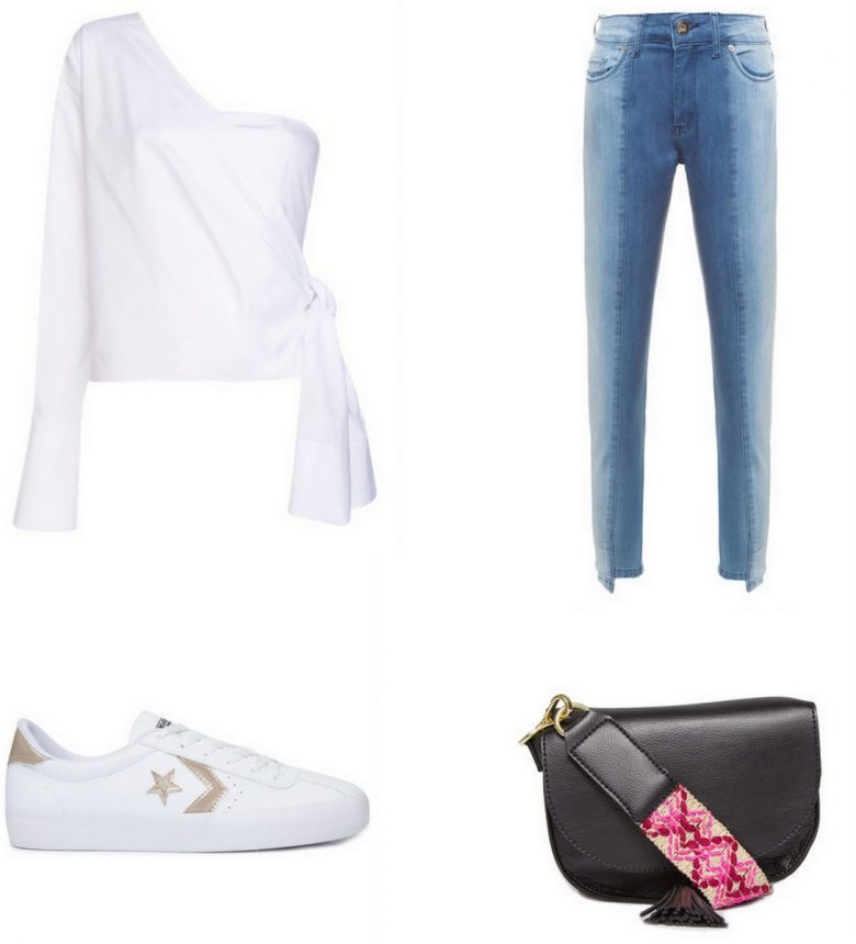 blusa branca um ombro só, moda, estilo, tendência, looks, item da semana, white off the shoulder top, fashion, style, outfits, trend, inspiration, item of the week
