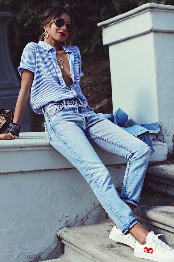 camisa e jeans, look descomplicado, look básico, clássico, moda, estilo, inspiração, fashion, style, inspiration, basic outfit, shirt and denim