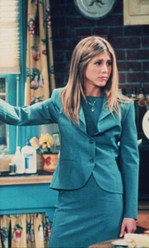 rachel green, jennifer aniston, friends, anos 90, looks, tendência, moda, estilo, trend, 90s, outfits, fashion, style, pant suit, terninho
