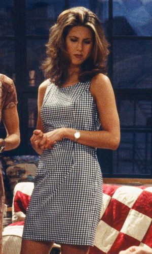rachel green, jennifer aniston, friends, anos 90, looks, tendência, moda, estilo, trend, 90s, outfits, fashion, style, checkered, xadrez