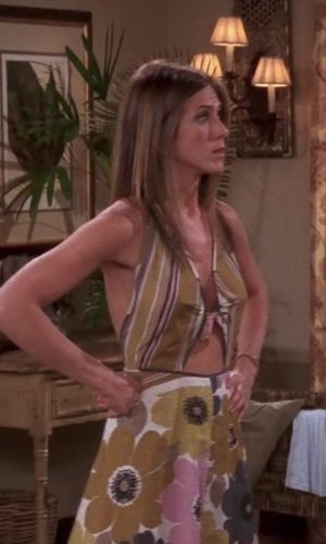 rachel green, jennifer aniston, friends, anos 90, looks, tendência, moda, estilo, trend, 90s, outfits, fashion, style, cutout, recorte