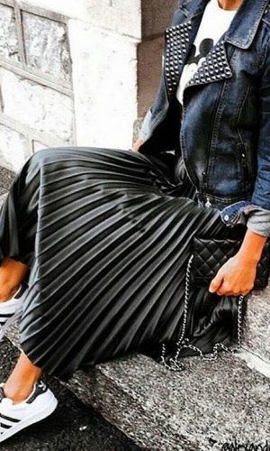 saia midi e tênis, moda, estilo, tendência, looks, inspiração, midi skirt and sneaker, fashion, style, inspiration, trend, outfits