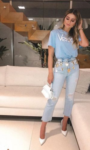 camiseta versace, logo, logomania, moda, estilo, tendência, looks, versace tshirt, fashion, style, trend, outfits, thássia naves