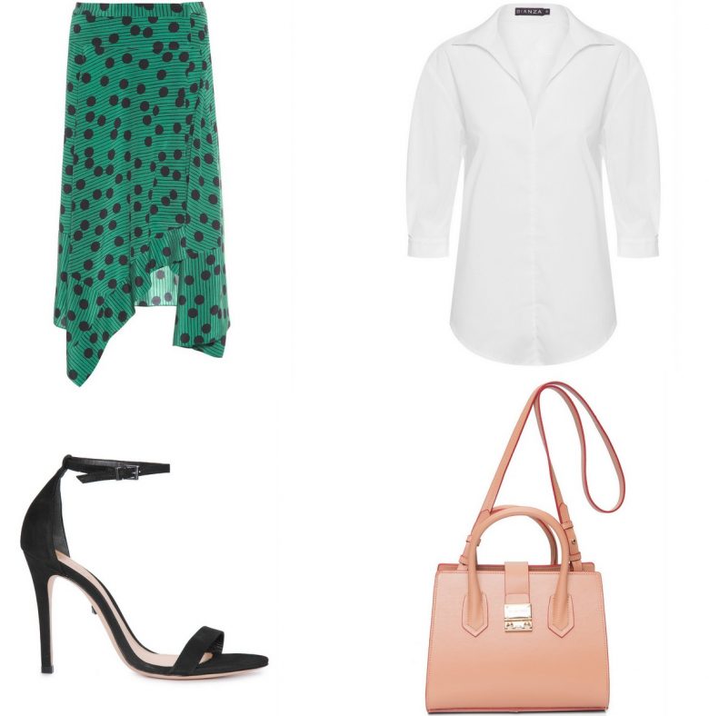 saia de poá fundo verde, item da semana, moda, estilo, looks, tendência, inspiração, fashion, style, polka dot skirt, polka dots, trend, outfits, item of the week