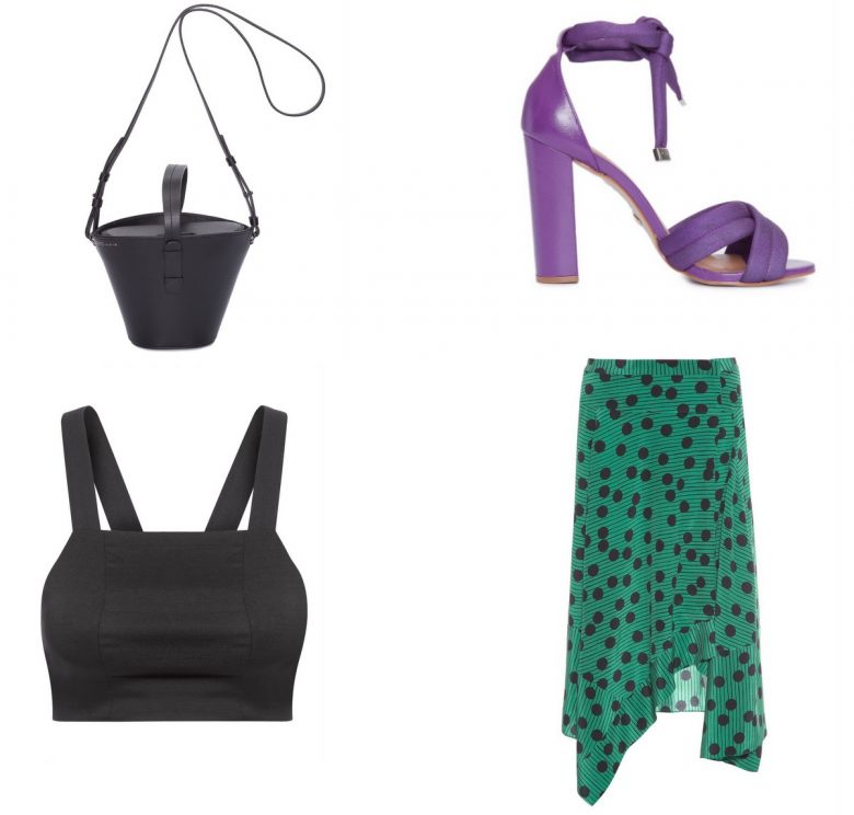 saia de poá fundo verde, item da semana, moda, estilo, looks, tendência, inspiração, fashion, style, polka dot skirt, polka dots, trend, outfits, item of the week