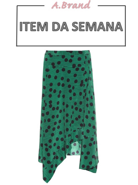 saia de poá fundo verde, item da semana, moda, estilo, looks, tendência, inspiração, fashion, style, polka dot skirt, polka dots, trend, outfits, item of the week