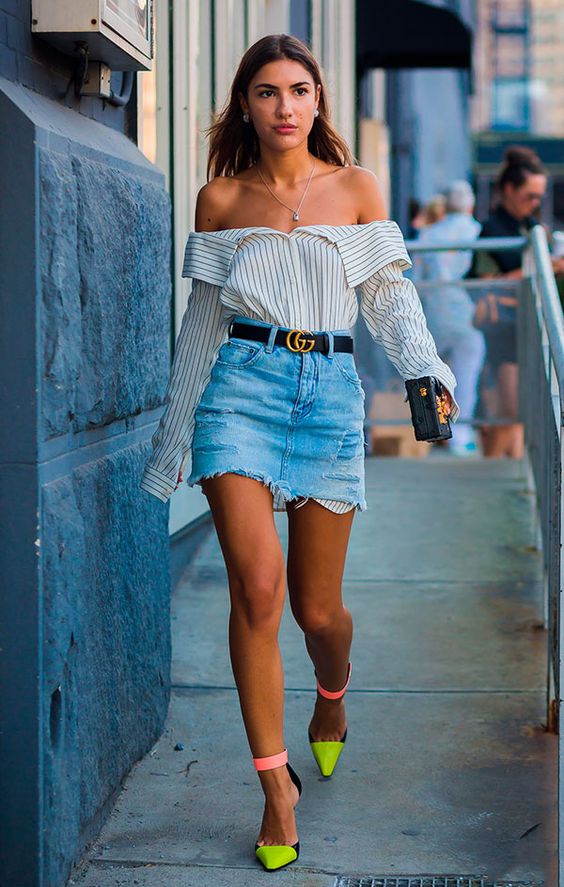 mini saia jeans, moda, estilo, look, inspiração, denim skirt, fashion, style, outfit, inspiration