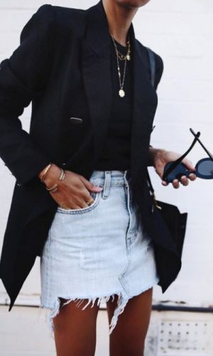 mini saia jeans, moda, estilo, look, inspiração, denim skirt, fashion, style, outfit, inspiration