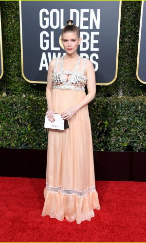 golden globes 2019, golden globes, awards season, red carpet, fashion, look, gown, tapete vermelho, premiação, moda, look, vestido longo, hollywood, kate mara