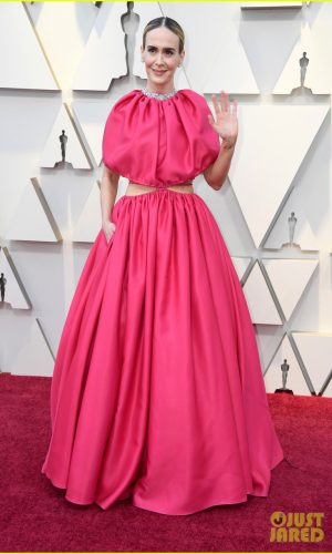oscar 2019, tapete vermelho, celebridades, hollywood, moda, vestidos, looks, 2019 oscars, gowns, red carpet, celebrities, award season, sarah paulson