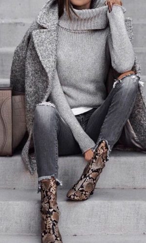 bota com estampa de cobra, tendência, moda, estilo, looks, inverno, fashion, style, trend, outfits, winter looks, snakeskin boots