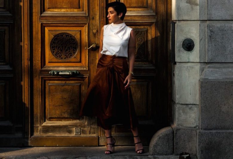 saia de cetim, moda, estilo, look, tendência, satin skirt, fashion, style, outfit, trend