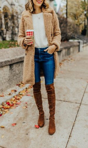 casaco de pelúcia, moda, estilo, tendência, teddy bear coat, fashion, style, trend, outfit