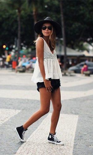all star chuck taylor cano longo, tênis, look, moda, estilo, fashion, style, outfit, high top all star