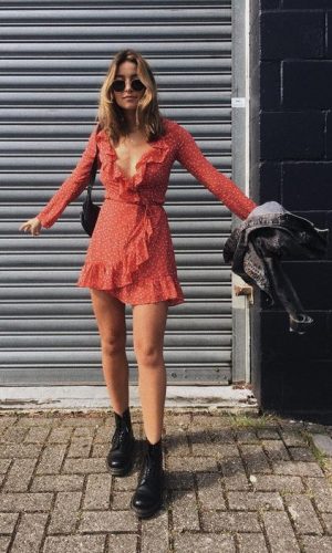 vestido e bota, combinação contrastante, look, tendência, look inverno, look outono, moda, estilo, fashion, style, trend, dress with boots