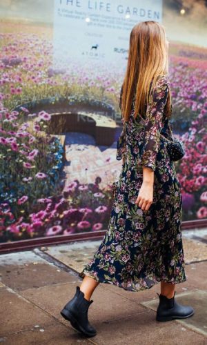 vestido e bota, combinação contrastante, look, tendência, look inverno, look outono, moda, estilo, fashion, style, trend, dress with boots