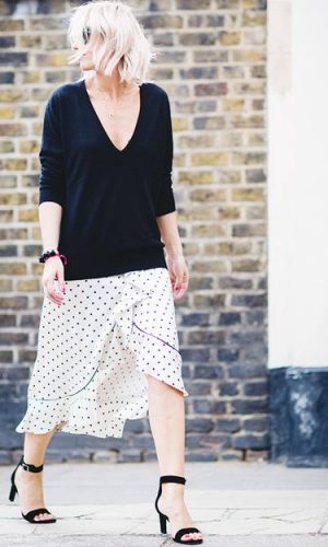 saias de poá, street style, ganni, moda, look, estilo, tendência, fashion, style, outfit, wrap polka dot skirt