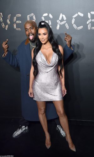 kim kardashian with cowl neck dress, trend