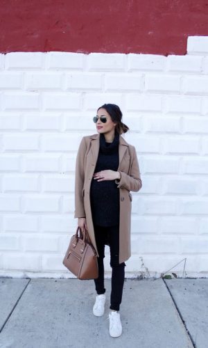 gravidez, look preto e caramelo
