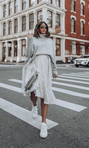 saias de poá, street style, moda, look, estilo, tendência, fashion, style, outfit, wrap polka dot skirt