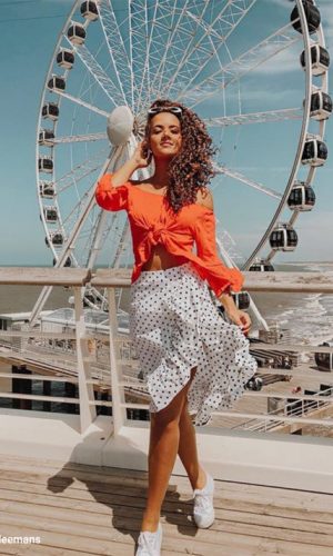 saias de poá, street style, moda, look, estilo, tendência, fashion, style, outfit, wrap polka dot skirt