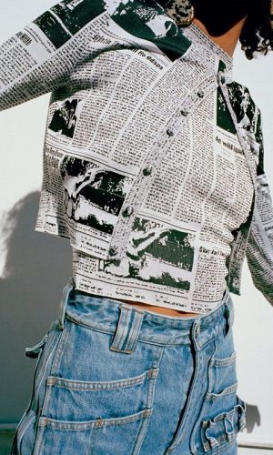 estampa de jornal, tendência, moda, newspaper print, trend, fashion, balenciaga