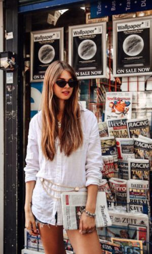 cinto de corrente, look, tendência, moda, chain belt, fashion trend