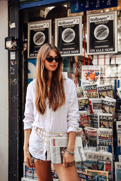 cinto de corrente, look, tendência, moda, chain belt, fashion trend
