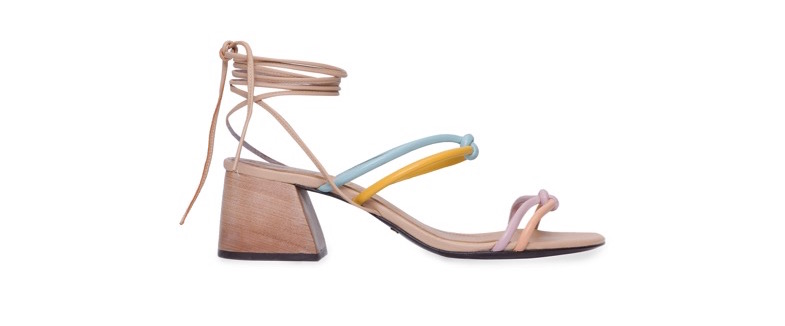 sandália em tons pastel, moda, estilo, looks, item da semana, candy color block heel sandal