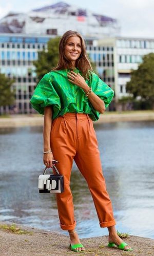 nina sandbech, moda, estilo, looks coloridos, fashion, style, outfit, color blocking