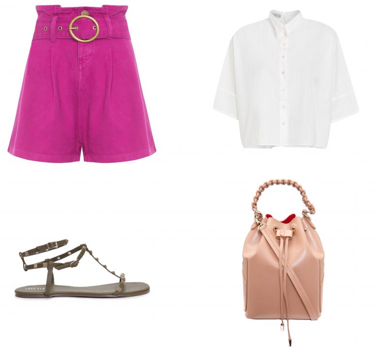 short clochard rosa, item da semana, looks, paperbag shorts, outfits