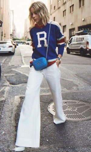 calça clara, moda, street style, white pants
