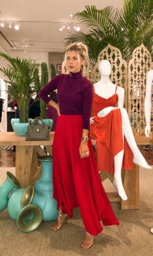 roxo e vermelho, looks, color block, purple and red